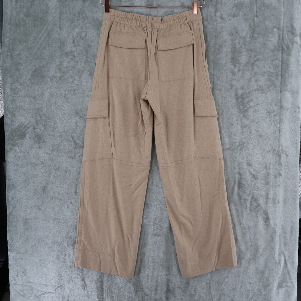Vince Wide Leg Cargo Pant Women 12 Tan Utility High Rise E-Girl Granola Wool NWT - Picture 9 of 16